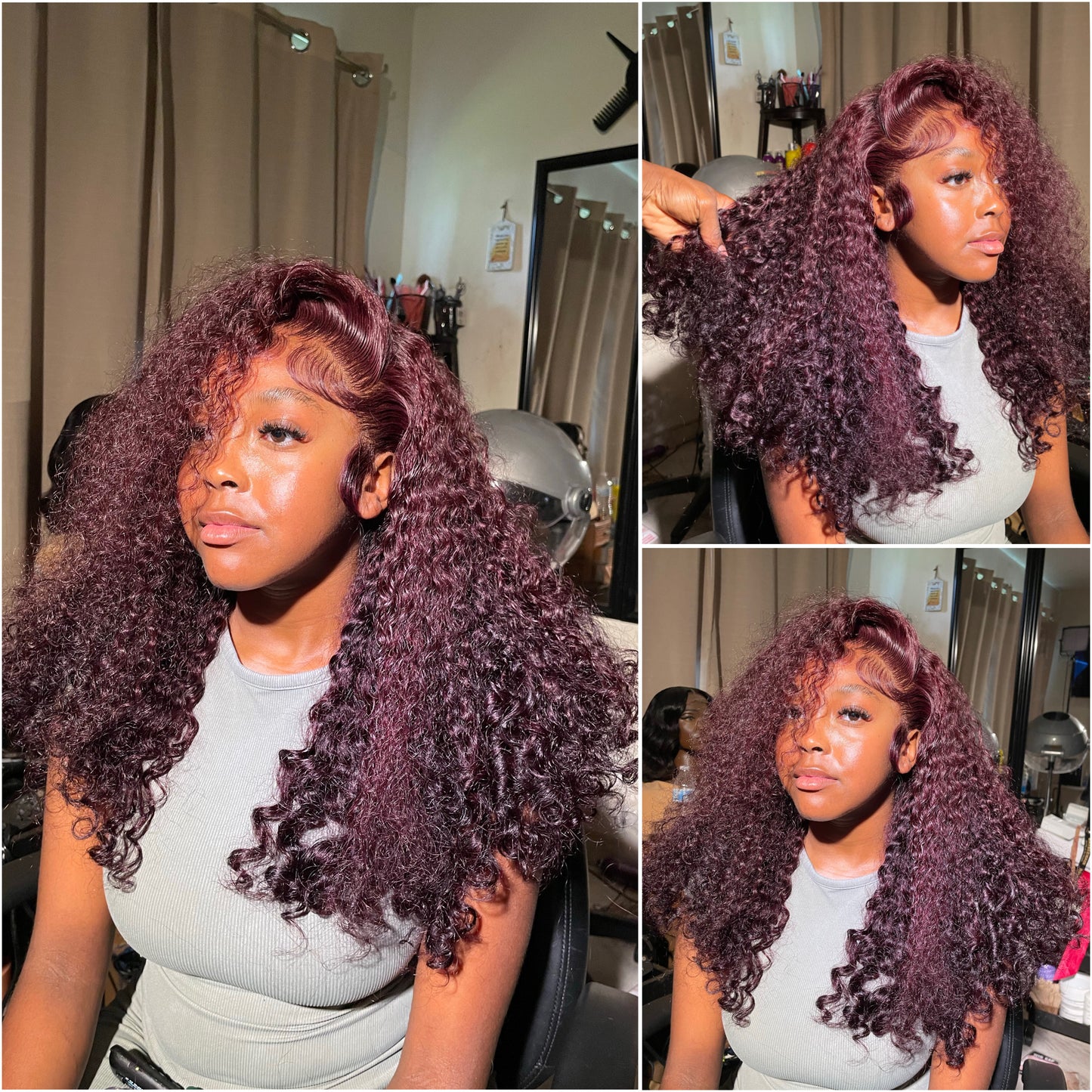 Red Wine Lace Frontal Wig
