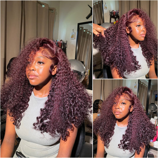 Red Wine Lace Frontal Wig