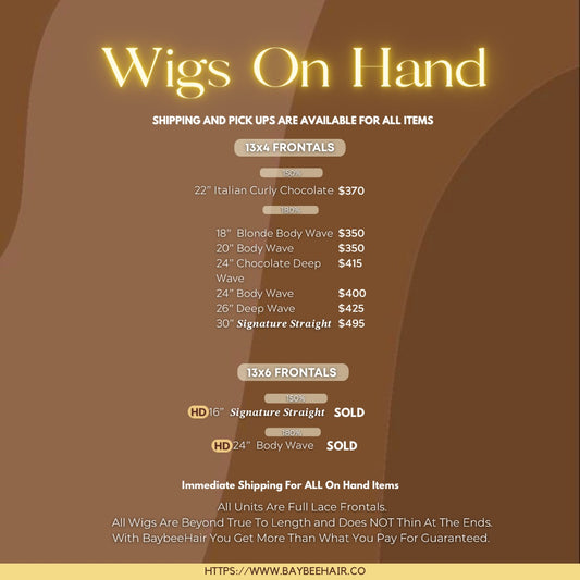 13x4 Seamless Transparent Lace Frontals Wigs ON HAND