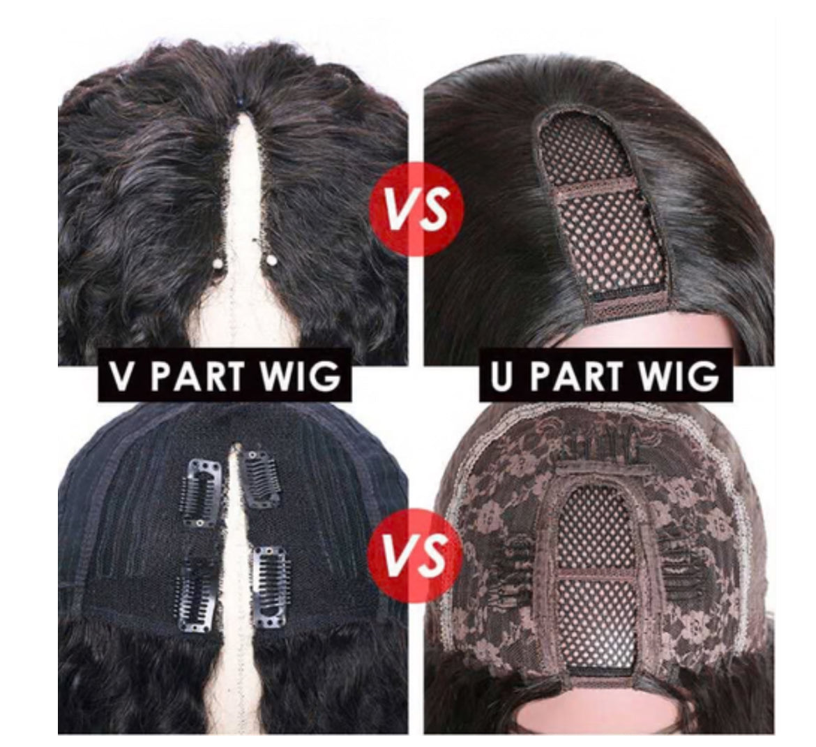 U / V Part and Half Wig