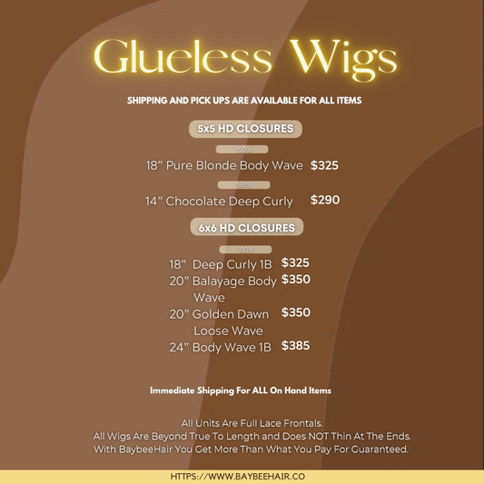 ON HAND Glueless Closure Units